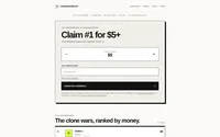 Desktop capture of outbidloloutbid.lol — the clone wars